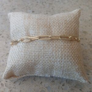 18k Gold Plated Paperclip Bracelet